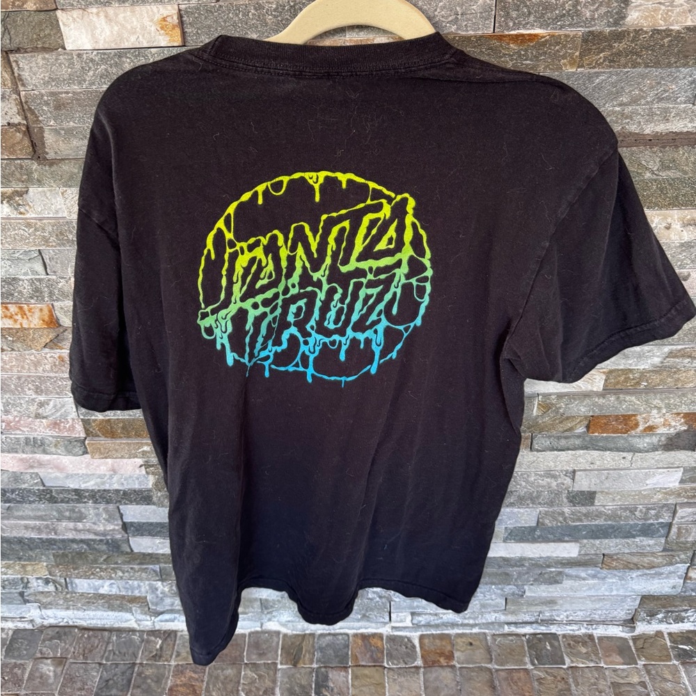 Santa Cruz Black T-Shirt with Yellow Graphic